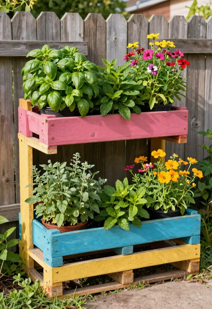12 Planter Box Ideas for Outdoor Use 2. Pallet Vertical Garden 0