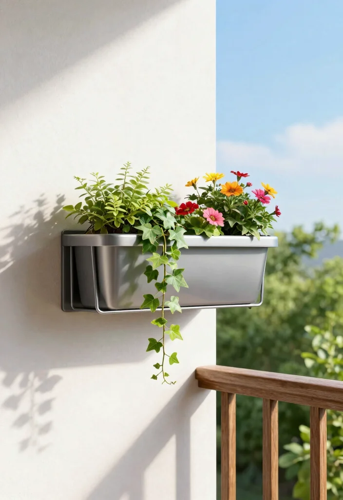12 Planter Box Ideas for Outdoor Use 3. Wall Mounted Planter Boxes 0