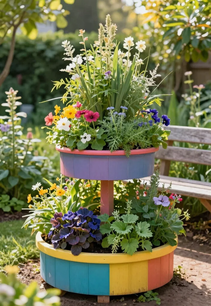 12 Planter Box Ideas for Patios Gardens and Backyards 12. Vertical Planter Wheels 0