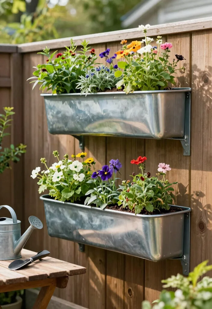 12 Planter Box Ideas for Patios Gardens and Backyards 5. Gutter Garden Planters 0