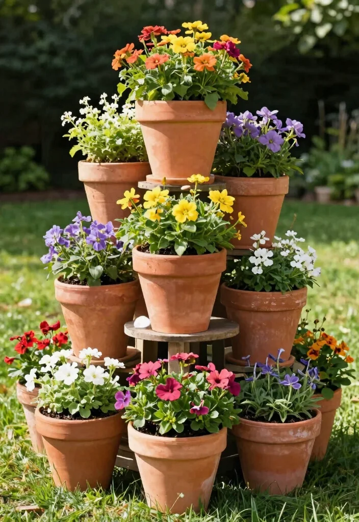 12 Planter Pot Ideas for Versatile Outdoor Styling 49 12 Planter Pot Ideas for Versatile Outdoor Styling 9. Terracotta Pot Towers 0