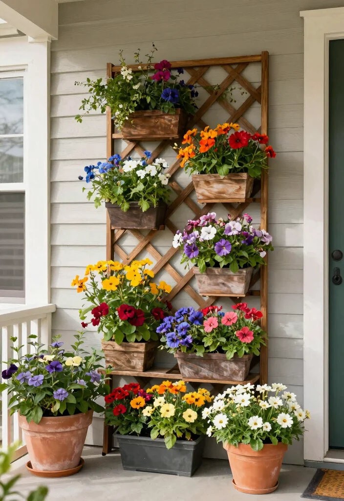 12 Porch Trellis Ideas for Shade and Privacy at Entryways 10. Customizable Trellis with Seasonal Blooms 0