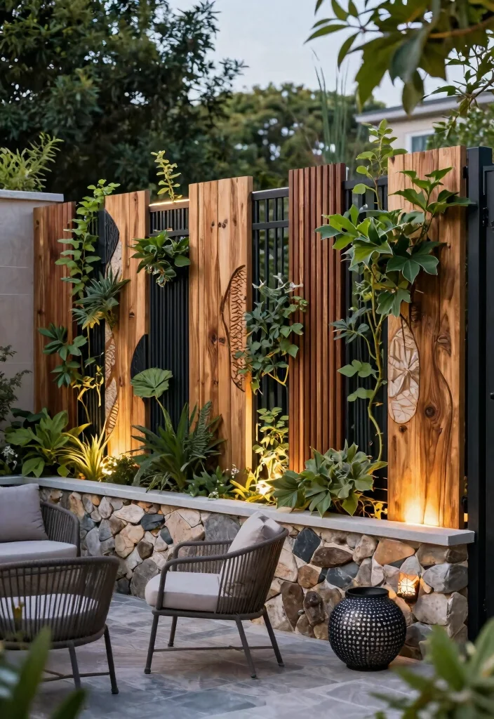 12 Privacy Fence Ideas for a More Secluded Outdoor Space 40 12 Privacy Fence Ideas for a More Secluded Outdoor Space 10. Mixed Material Fences 0