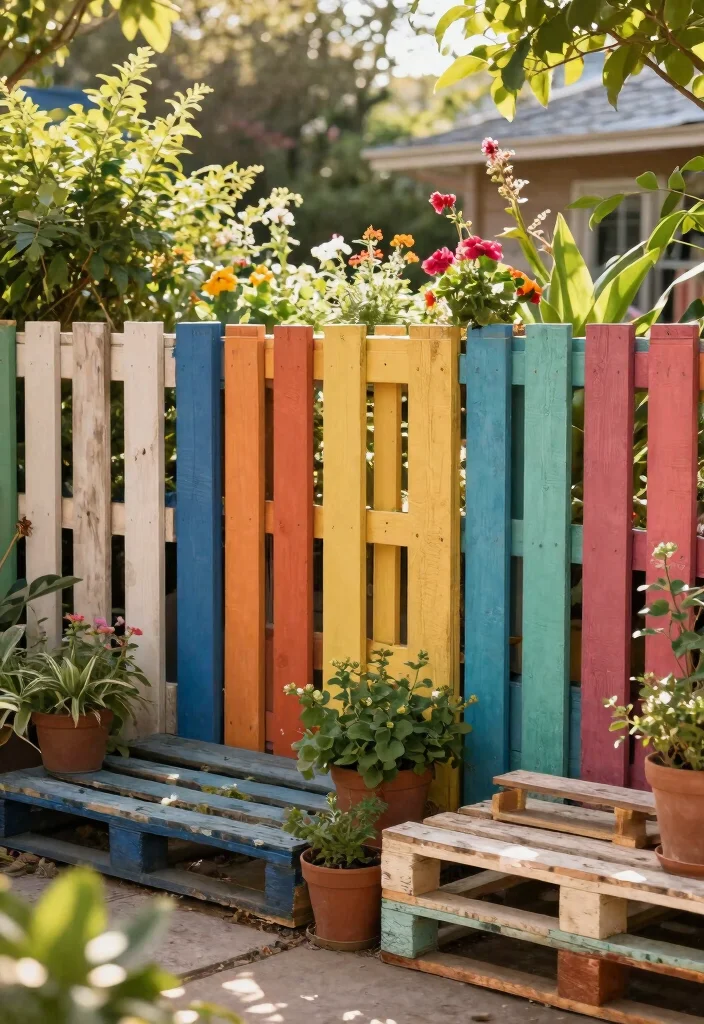 12 Privacy Fence Ideas on a Budget That Actually Work 13 12 Privacy Fence Ideas on a Budget That Actually Work 3. Repurposed Wooden Pallet Fence 0