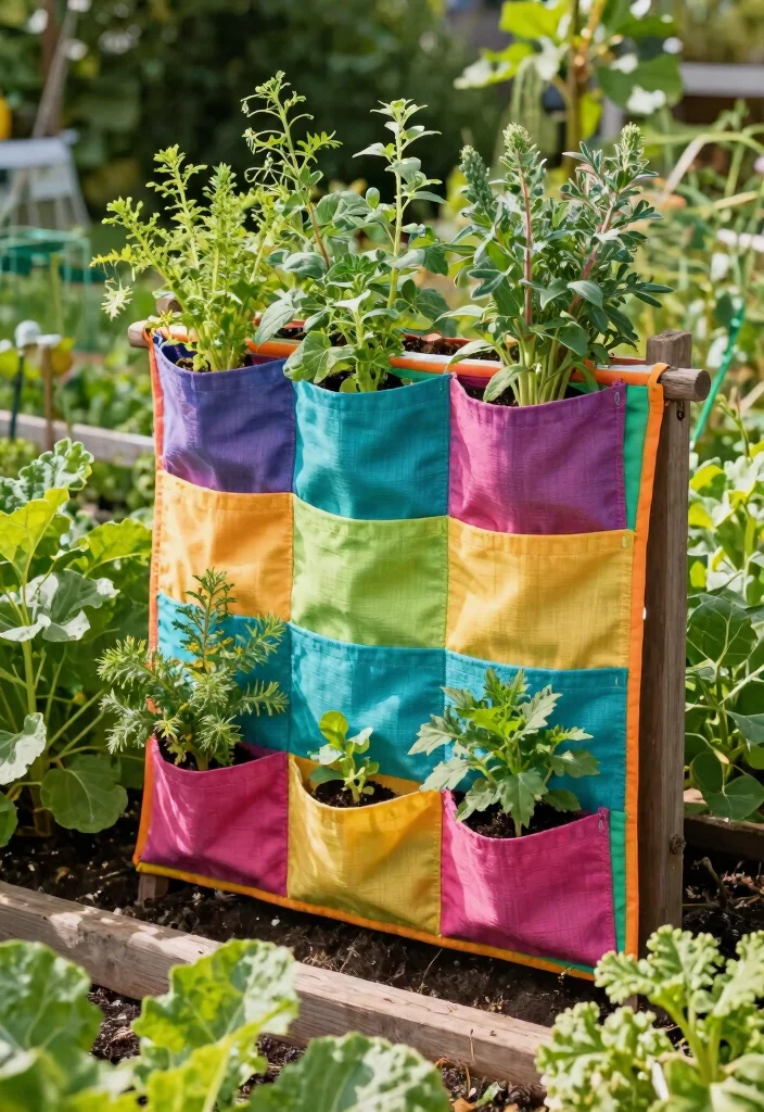 12 Raised Bed Trellis Ideas for Compact Vegetable Gardens 10. Fabric Pocket Trellis 0