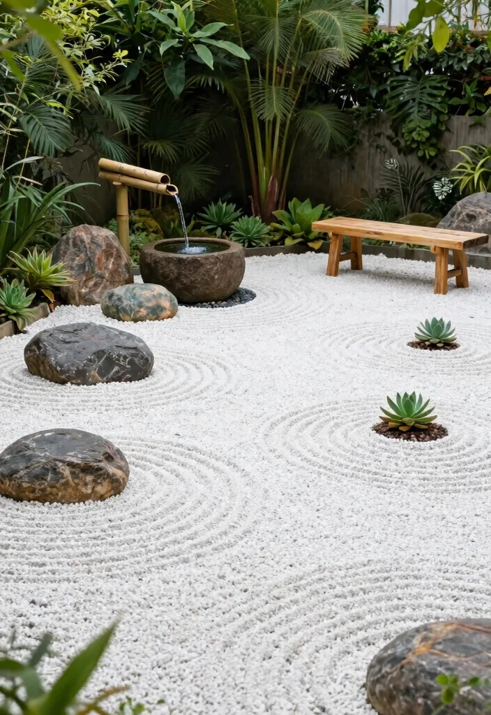 12 Relaxing Backyard Ideas for Calm and Comfortable Spaces 1. Create a Zen Garden 0