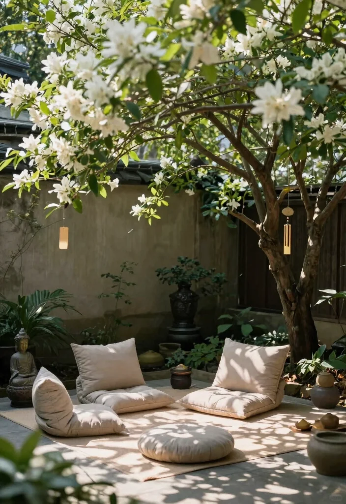 12 Relaxing Backyard Ideas for Calm and Comfortable Spaces 10. Establish a Meditation Corner 0