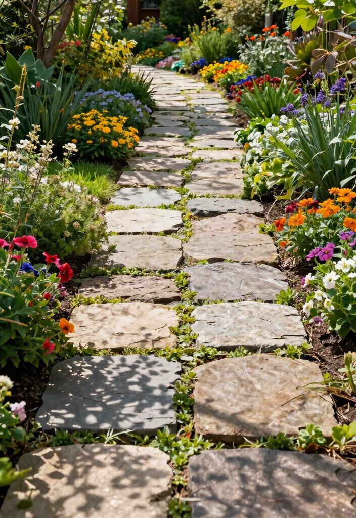 12 Relaxing Backyard Ideas for Calm and Comfortable Spaces 9. Create Pathways with Natural Stone 0