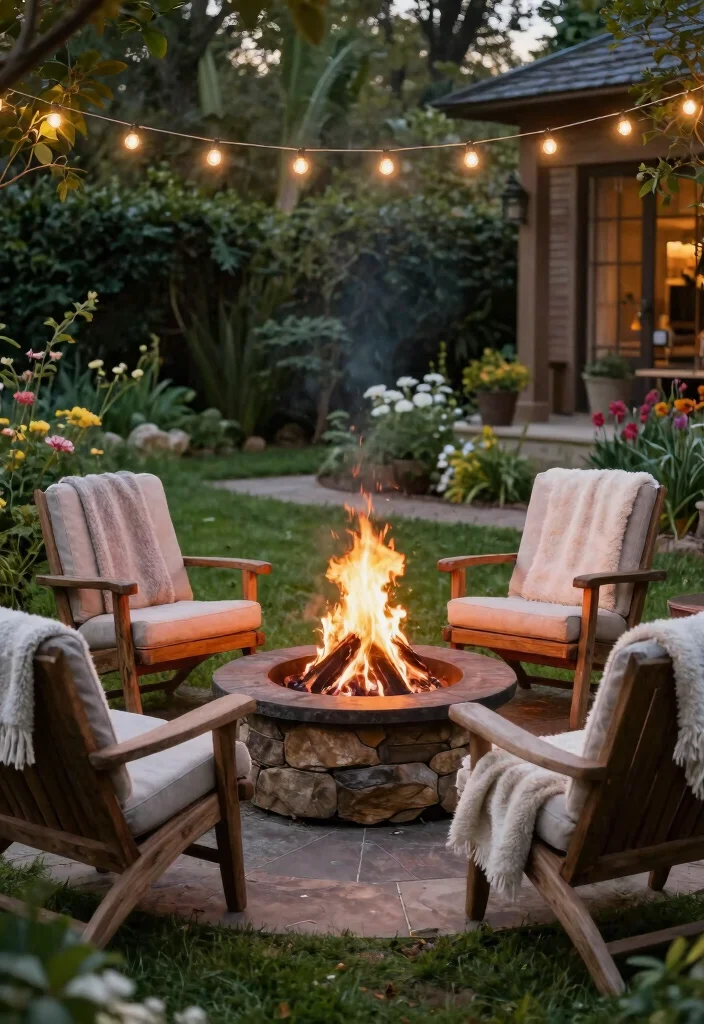12 Simple Backyard Ideas That Are Easy to Build and Maintain 11. Fire Pit Area 0
