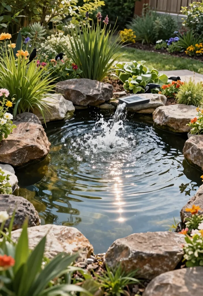 12 Sloped Backyard Ideas on a Budget That Work 6. Add a Water Feature 0