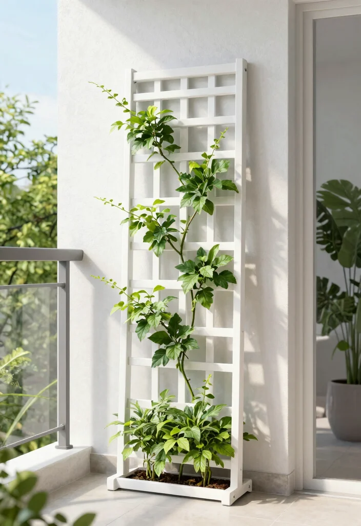 12 Small Trellis Ideas for Tight Garden Spaces 12. Minimalistic PVC Trellis 0