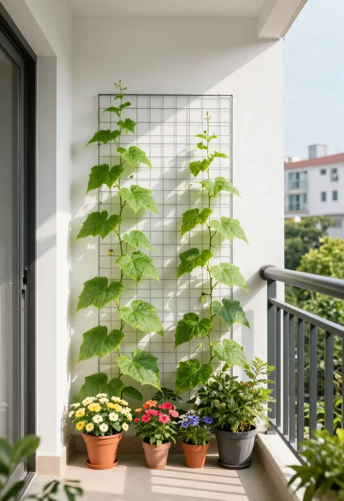12 Small Trellis Ideas for Tight Garden Spaces 2. Wire Mesh Trellis 0