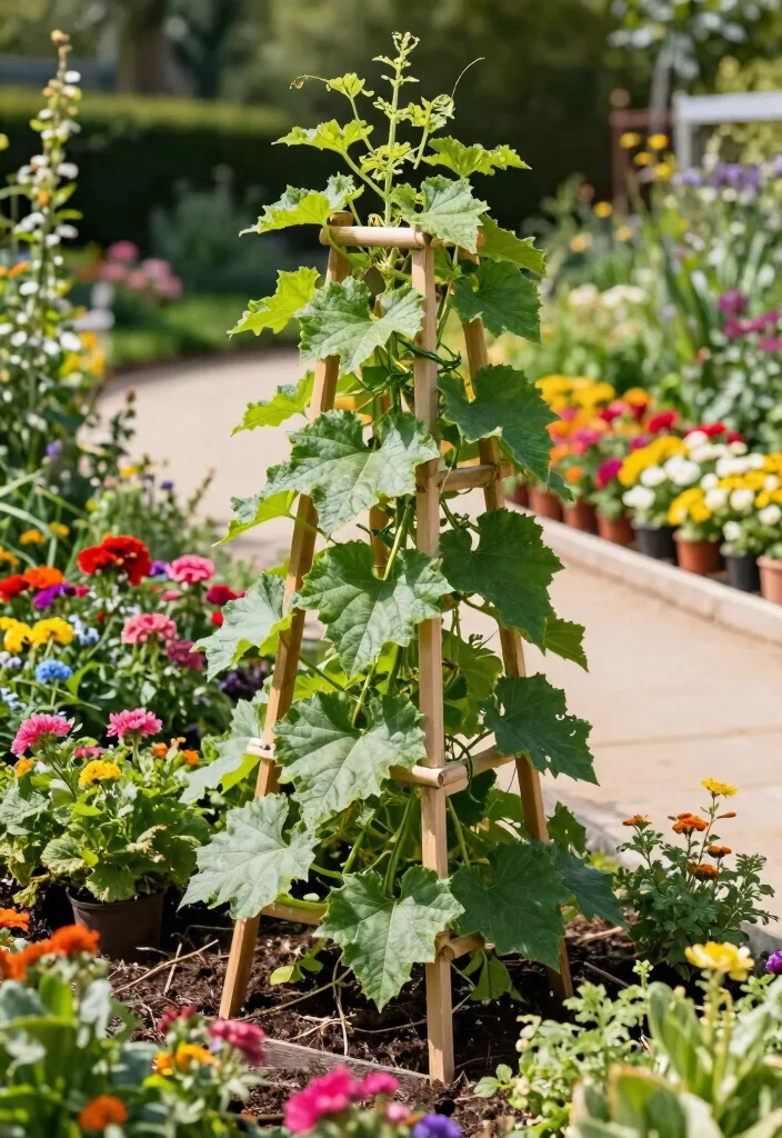 12 Squash Trellis Ideas for Vertical Vegetable Gardens 8. Portable Trellis for Mobility 0