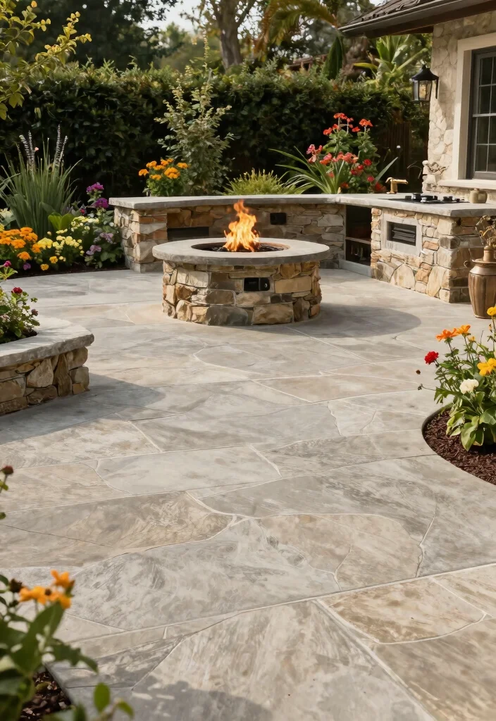 12 Stamped Concrete Patio Ideas for Decorative Surfaces 3. Stone Look for a Natural Feel 0