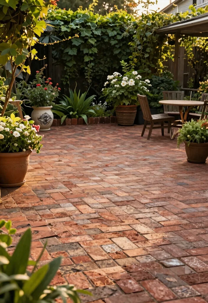 12 Stamped Concrete Patio Ideas for Decorative Surfaces 4. Classic Brick Patterns 0