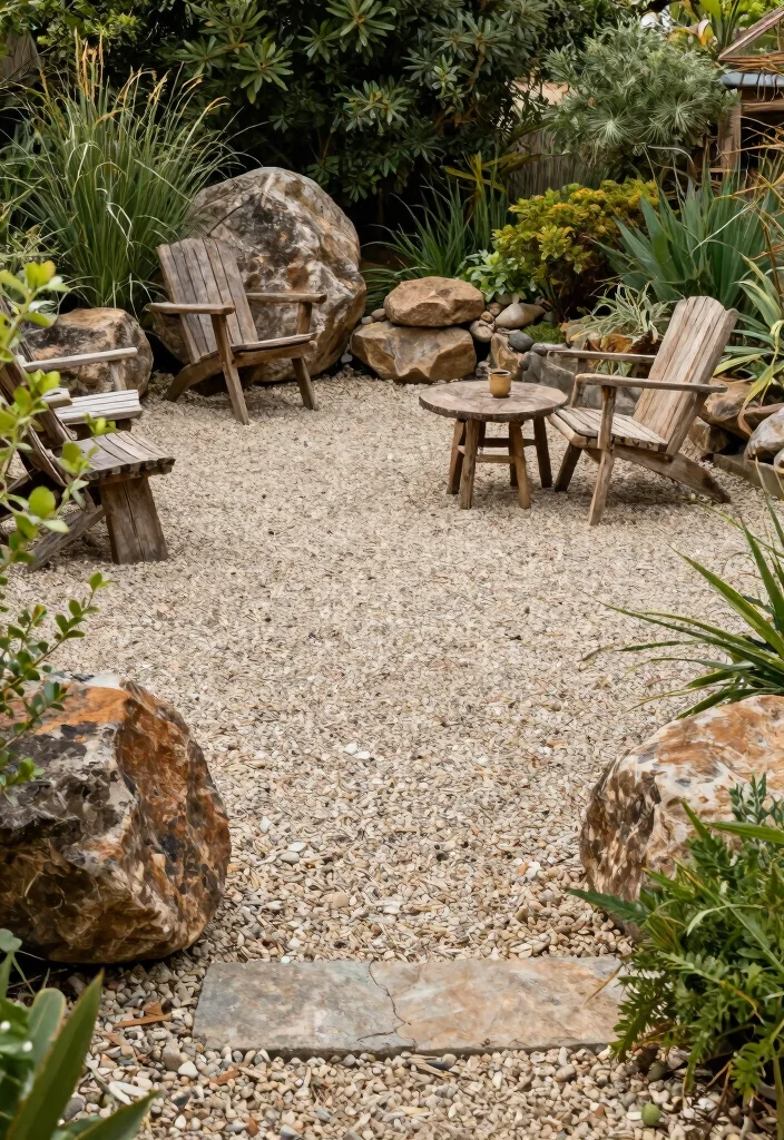 12 Stone Patio Ideas for Timeless Natural Style 36 12 Stone Patio Ideas for Timeless Natural Style 6. Eco Friendly Gravel Patio 0
