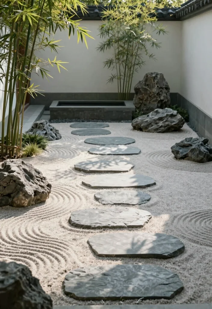 12 Stone Patio Ideas for Timeless Natural Style 58 12 Stone Patio Ideas for Timeless Natural Style 8. Zen Garden Stone Patio 0