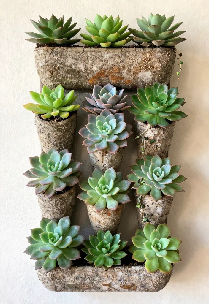 12 Succulent Planter Ideas for Low Maintenance Style 2. Vertical Wall Planters 0