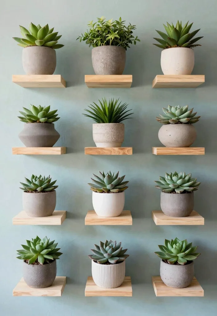 12 Succulent Planter Ideas for Low Maintenance Style 9. Floating Shelves for Succulents 0