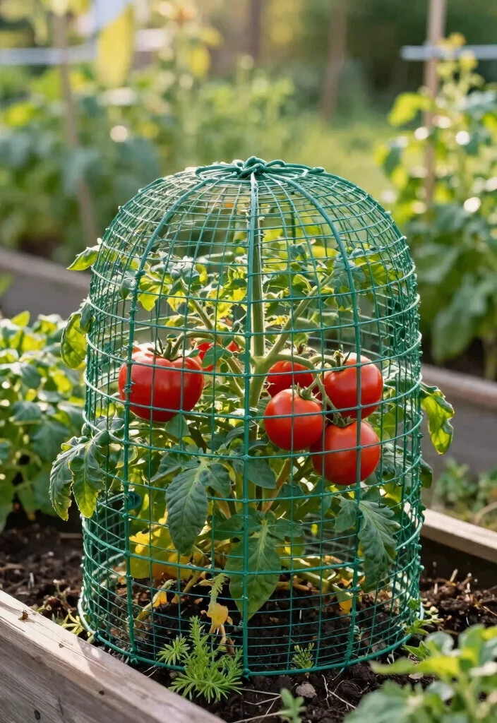 12 Tomato Trellis Ideas for Raised Garden Beds 1. Classic Tomato Cage 0