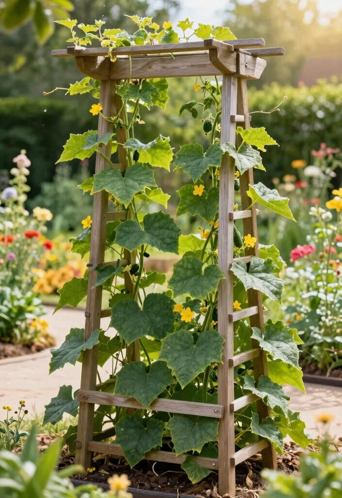 12 Trellis Ideas for Cucumbers That Maximize Yield 1. Classic A Frame Trellis 0