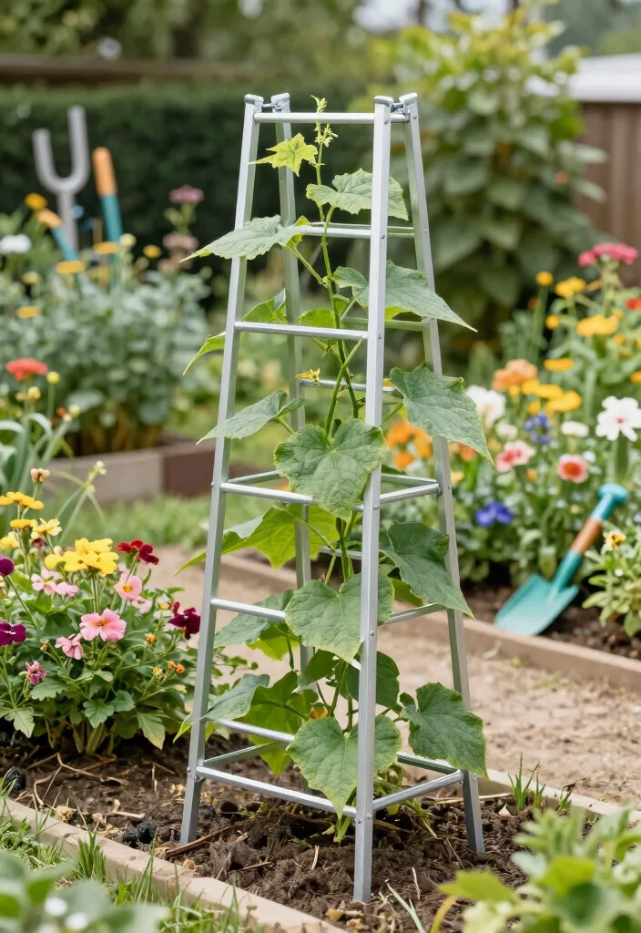 12 Trellis Ideas for Cucumbers That Maximize Yield 9. Foldable Trellis 0