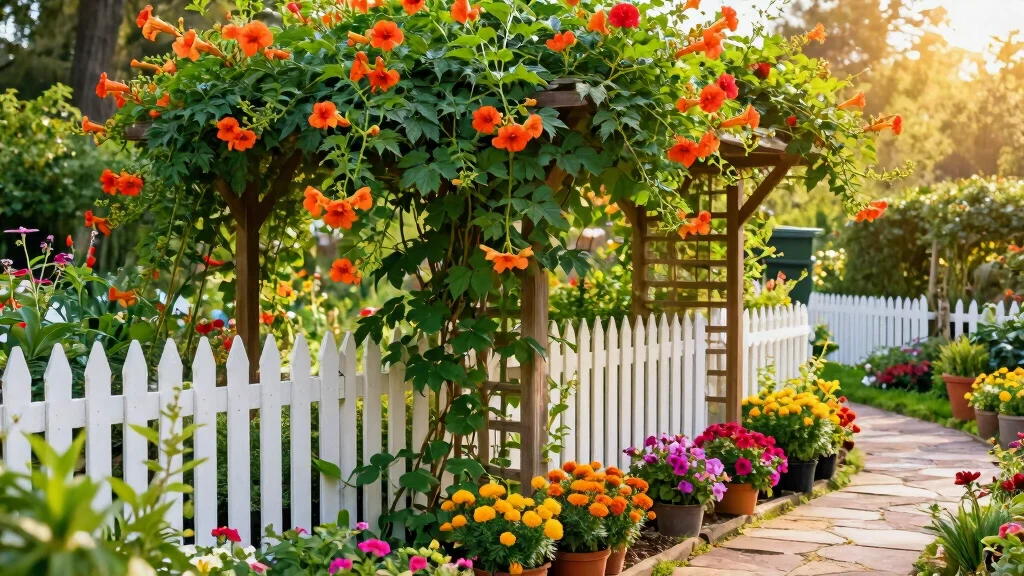 12 Trumpet Vine Trellis Ideas for Bold Vertical Color