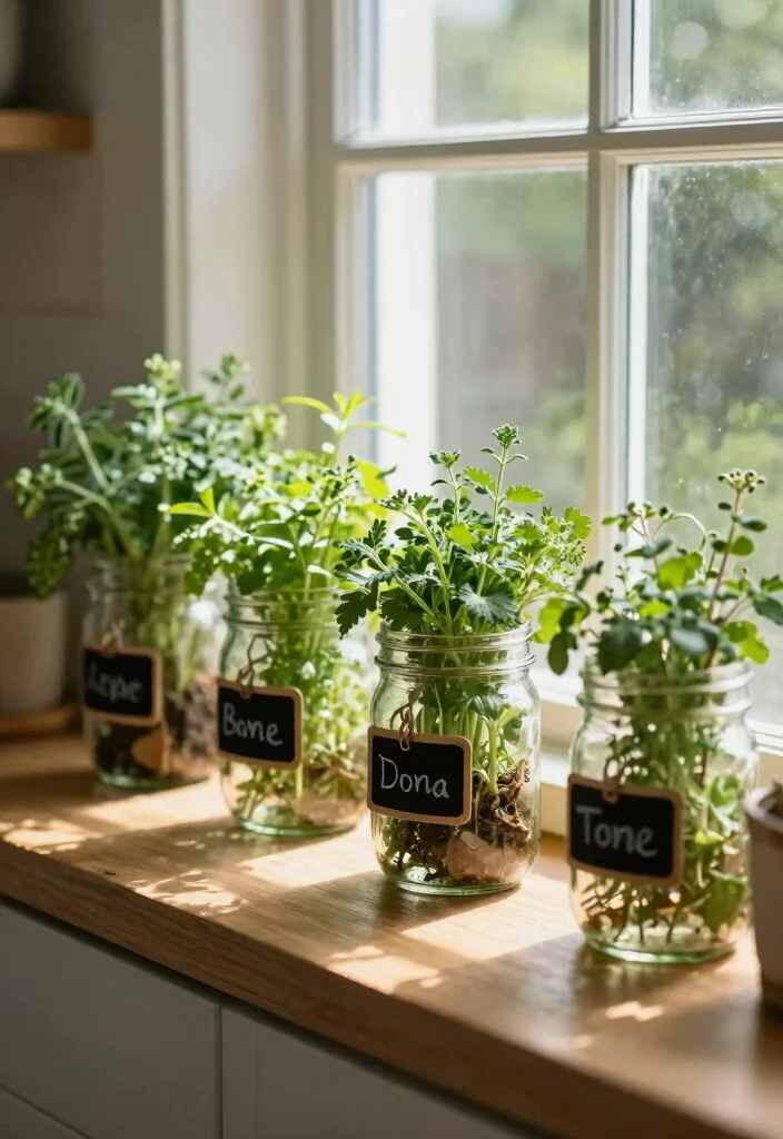 12 Unique Planter Ideas to Add Personality to Your Garden 10. Mason Jar Herb Gardens 0