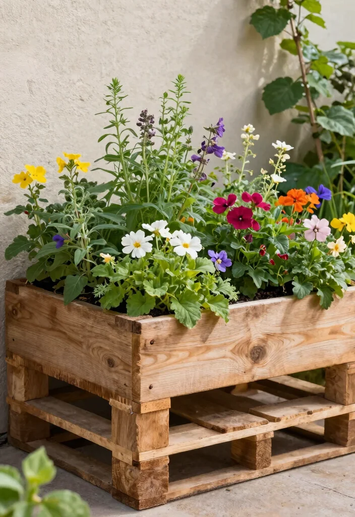12 Unique Planter Ideas to Add Personality to Your Garden 2. Wooden Pallet Planters 0