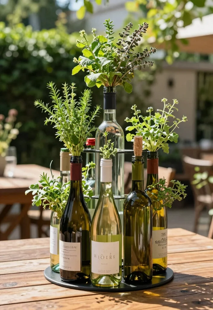 12 Unique Planter Ideas to Add Personality to Your Garden 7. Wine Bottle Herb Planters 0