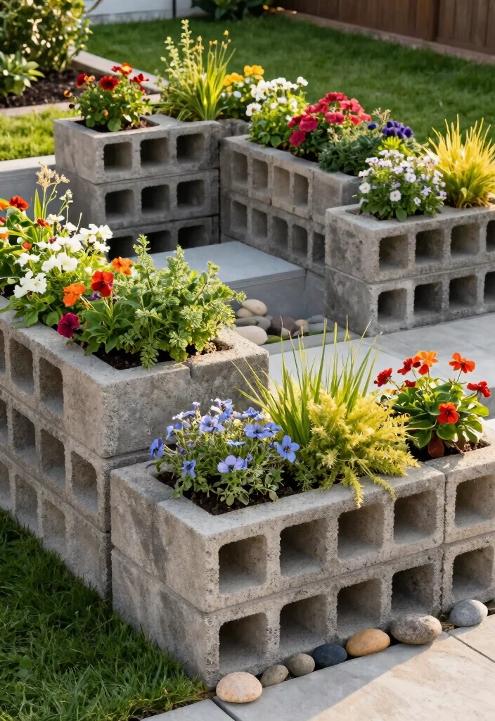 12 Unique Planter Ideas to Add Personality to Your Garden 8. Cinder Block Planters 0