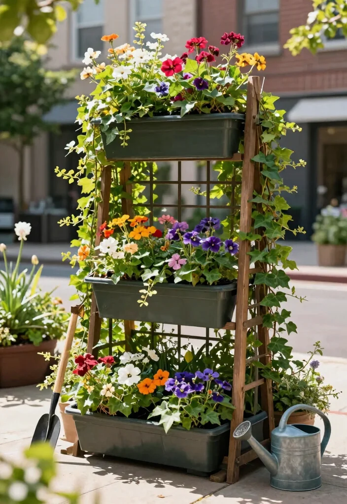 12 Wall Trellis Ideas for Vertical Flowers and Climbing Plants 60 12 Wall Trellis Ideas for Vertical Flowers and Climbing Plants 10. Trellis with Integrated Planters 0