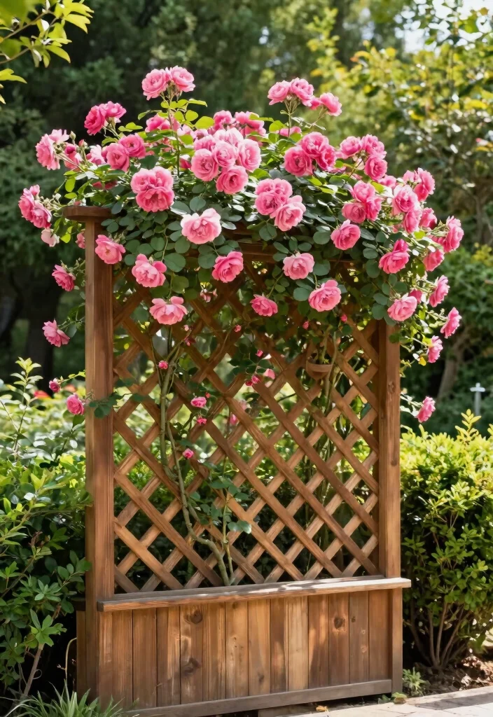 12 Wood Fence Ideas for Classic and Durable Yard Boundaries 2. Lattice Topped Fence 0