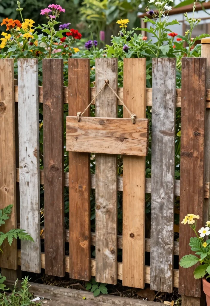 12 Wood Fence Ideas for Classic and Durable Yard Boundaries 3. Rustic Pallet Fence 0