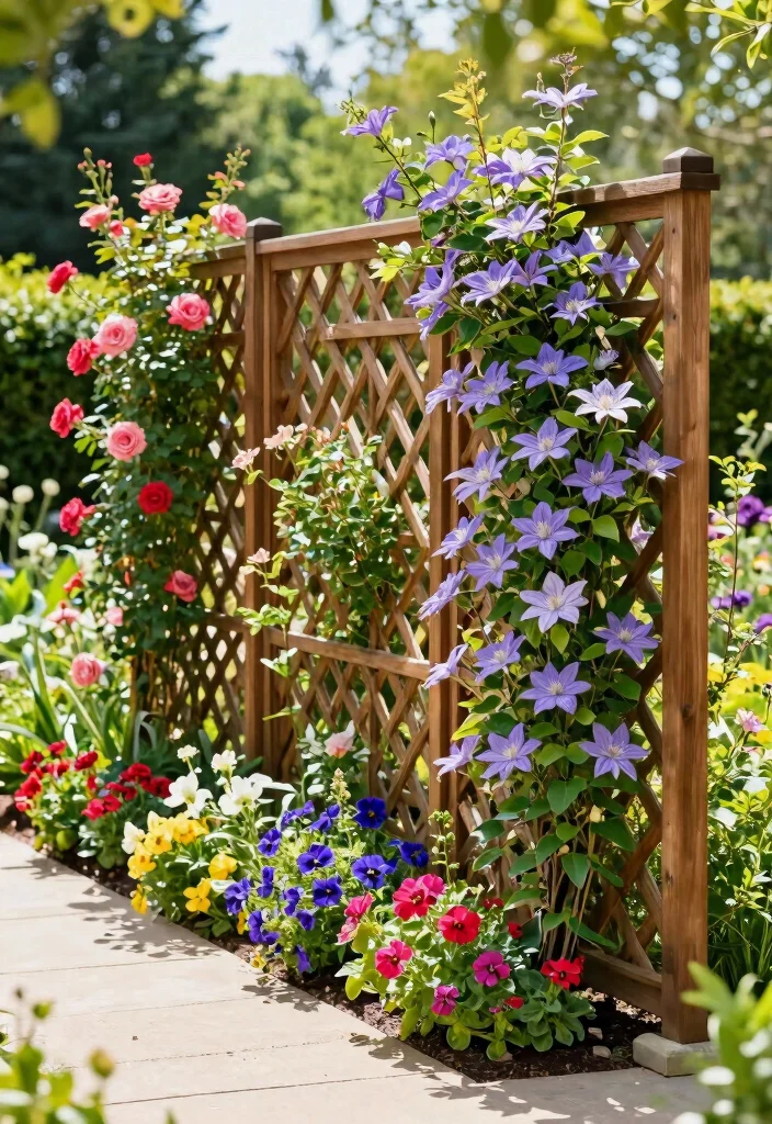 12 Wood Fence Ideas for Classic and Durable Yard Boundaries 9. Wooden Trellis Fence 0