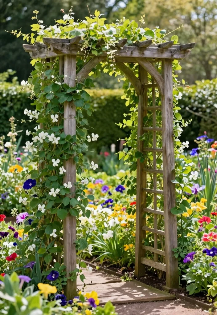 12 Wood Trellis Ideas for Natural and Classic Garden Style 1. Classic A Frame Trellis 0