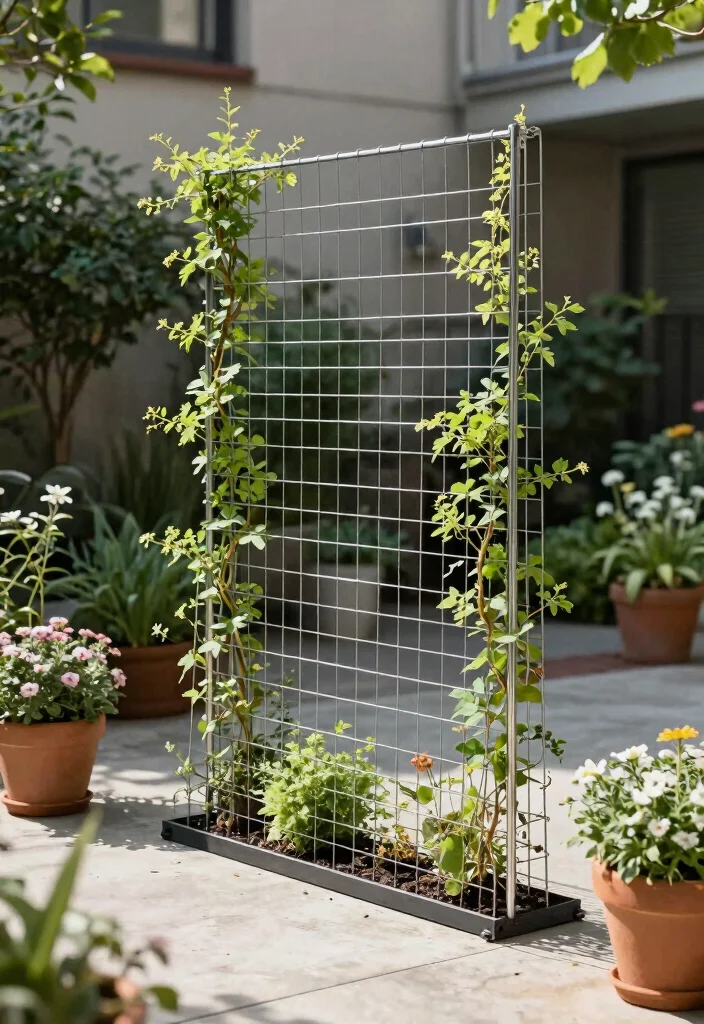 12 Wood Trellis Ideas for Natural and Classic Garden Style 11. Tension Wire Trellis 0