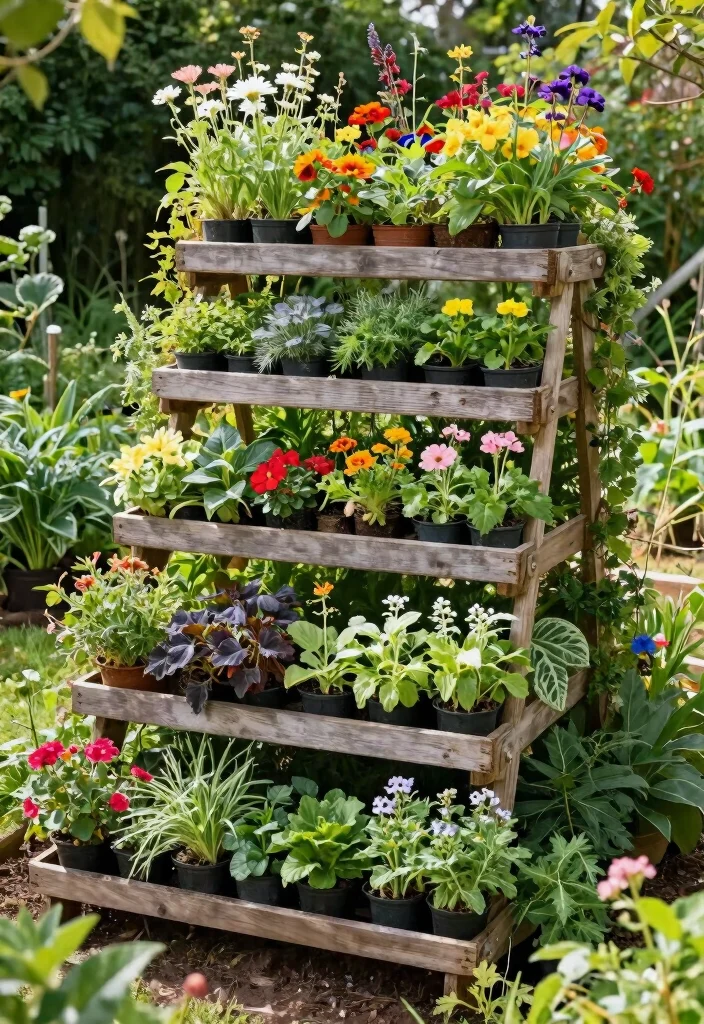 12 Wood Trellis Ideas for Natural and Classic Garden Style 12. Multi Level Trellis 0