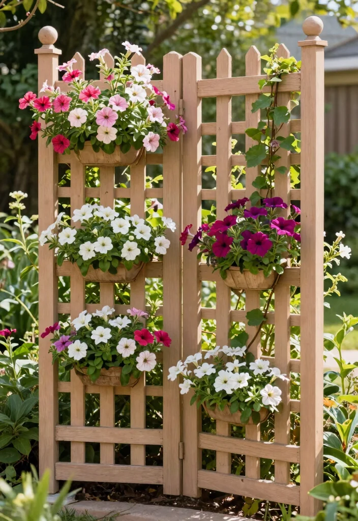 12 Wood Trellis Ideas for Natural and Classic Garden Style 7. Decorative Wooden Trellis Fence 0