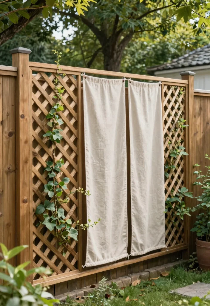 12 Wooden Fence Decorating Ideas to Personalize Your Yard 49 12 Wooden Fence Decorating Ideas to Personalize Your Yard 9. Decorative Privacy Screens 0