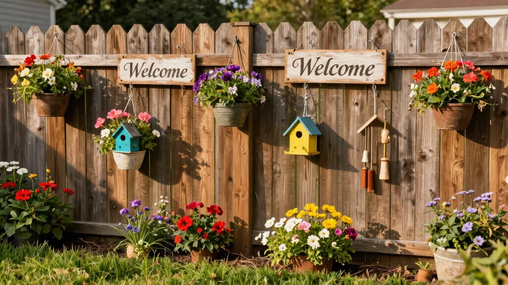 12 Wooden Fence Decorating Ideas to Personalize Your Yard