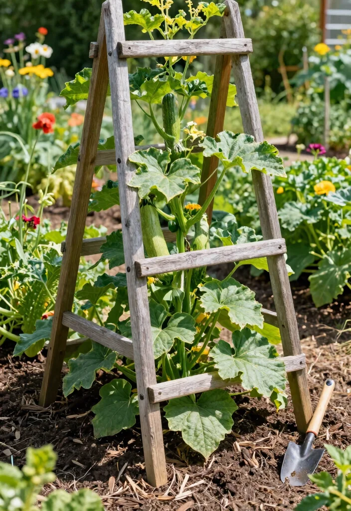 12 Zucchini Trellis Ideas for Healthier Plants and Easy Picking 1. Classic A Frame Trellis 0