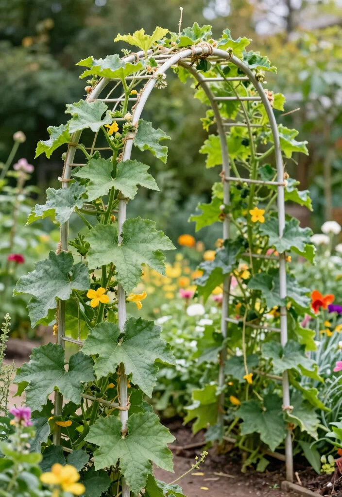 12 Zucchini Trellis Ideas for Healthier Plants and Easy Picking 11. Archway with Twine Support 0