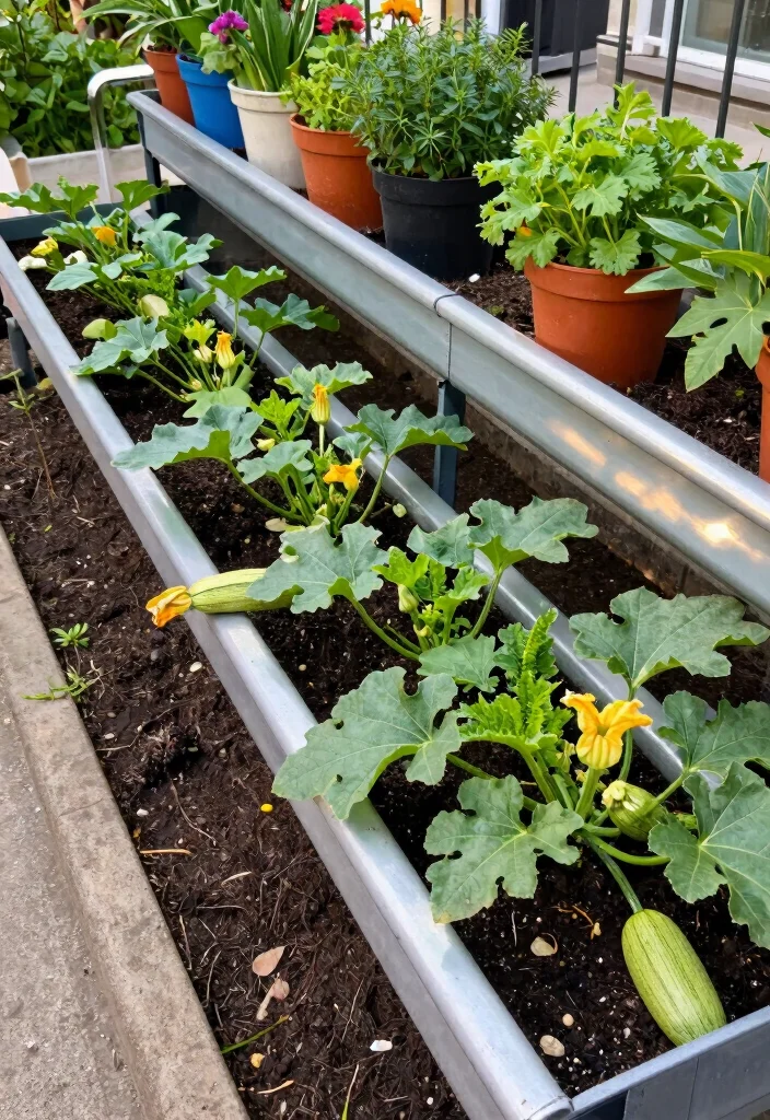 12 Zucchini Trellis Ideas for Healthier Plants and Easy Picking 12. Gutter Trellis 0