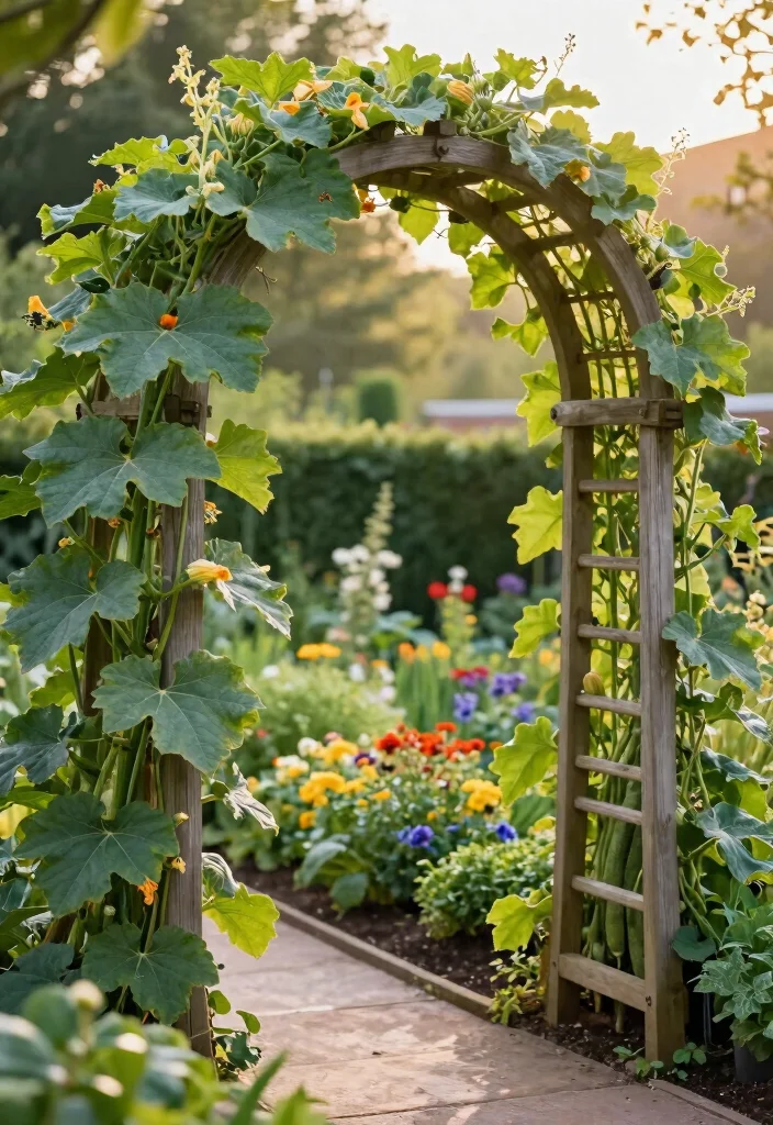 12 Zucchini Trellis Ideas for Healthier Plants and Easy Picking 8. Arching Trellis 0