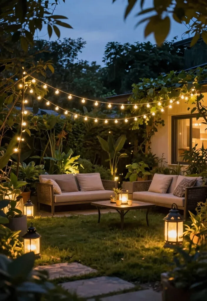 14 Backyard Decorating Ideas to Refresh Your Outdoor Space 8. Sustainable Lighting Options 0