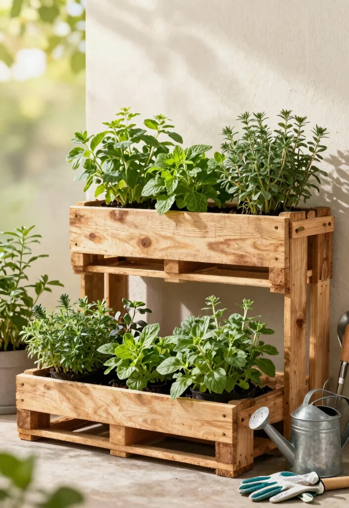 14 Backyard Garden Ideas for Beautiful and Productive Spaces 1. Vertical Herb Garden Planter 0