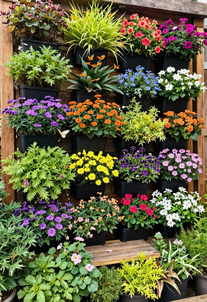 14 Backyard Garden Ideas for Beautiful and Productive Spaces 2. Living Wall of Flowers 0