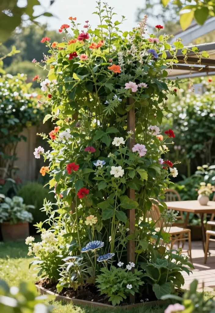 14 Backyard Garden Ideas for Beautiful and Productive Spaces 8. Vertical Garden Screening 0