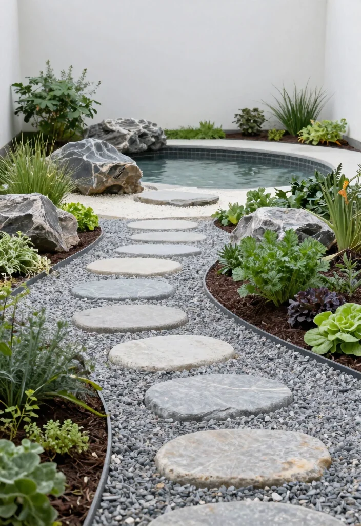 14 Backyard Garden Ideas for Small and Large Yards 8. Zen Gardens with Edible Elements 0